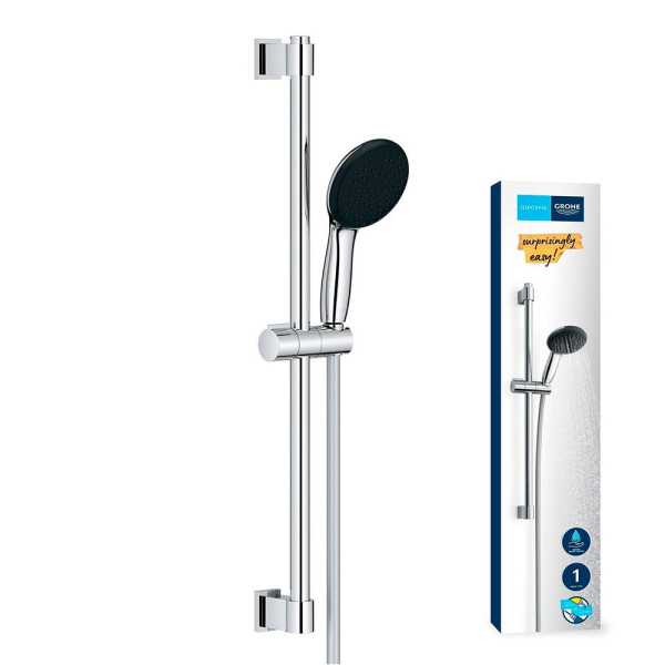 Conjunto de Ducha Serie Vitalio Star 110 con Mango 1 Función + Flexo 1,75 cm + Barra 60 cm GROHE