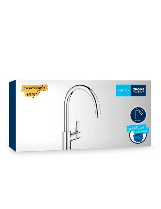 Grifo Monomando de Cocina con Caño Alto Extraible Serie Start Edge GROHE