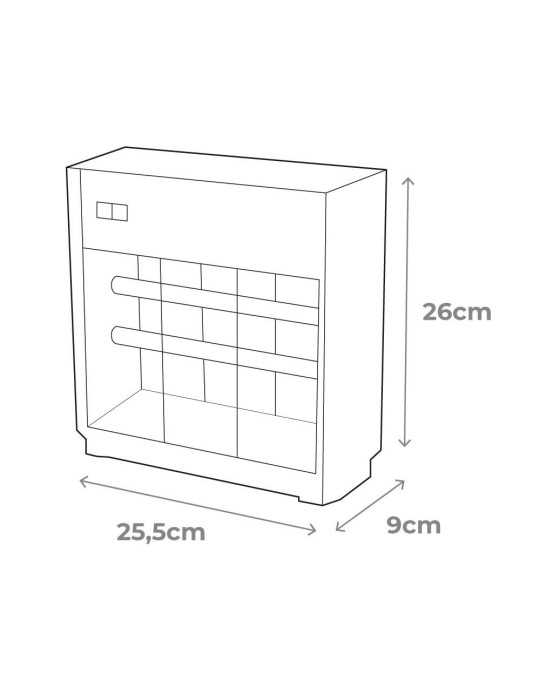 Mata Insectos Profesional Eléctrico, Cromo/Negro, 2 x 6W, 30 m², 25,5 x 9 x 26 cm EDM