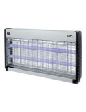 Mata Insectos Profesional Eléctrico, Cromo/Negro, 2 x 20W, 150 m², 63,5 x 9 x 36 cm EDM