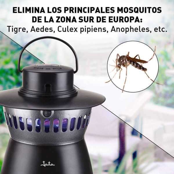 Atrapa Mosquitos para Exterior 18W, Modelo MT8, 1000 m², Ø25 x 35 cm JATA HOGAR