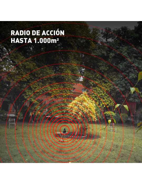 Atrapa Mosquitos para Exterior 18W, Modelo MT8, 1000 m², Ø25 x 35 cm JATA HOGAR
