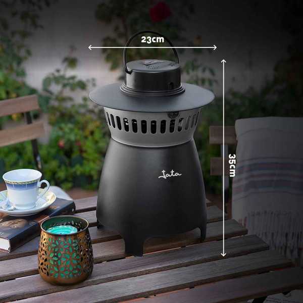Atrapa Mosquitos para Exterior 18W, Modelo MT8, 1000 m², Ø25 x 35 cm JATA HOGAR