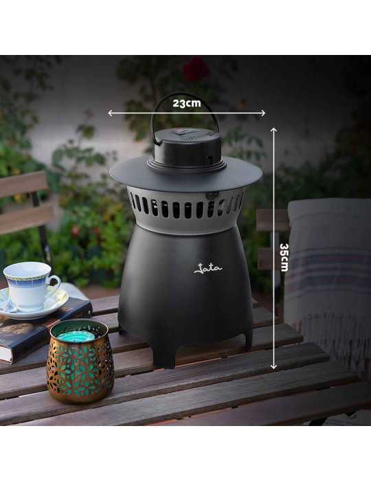 Atrapa Mosquitos para Exterior 18W, Modelo MT8, 1000 m², Ø25 x 35 cm JATA HOGAR