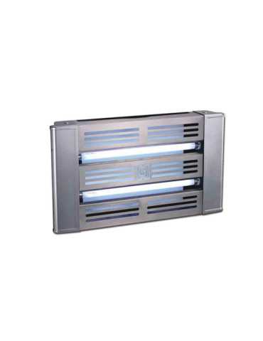 Atrapa Insectos con Placa Adhesiva, Uso Interior, 2 x 15W, 100 m², 61 x 8,5 x 35 cm EDM