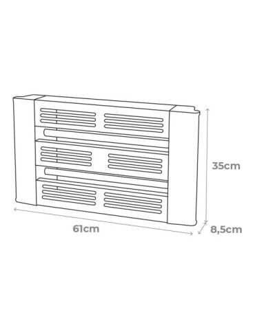Atrapa Insectos con Placa Adhesiva, Uso Interior, 2 x 15W, 100 m², 61 x 8,5 x 35 cm EDM 2