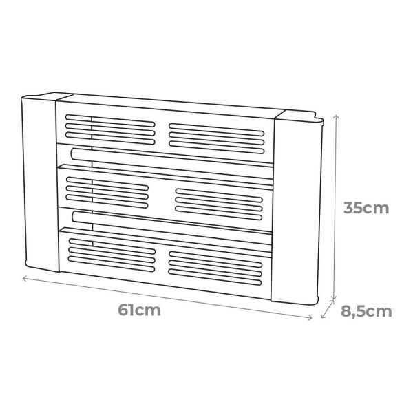 Atrapa Insectos con Placa Adhesiva, Uso Interior, 2 x 15W, 100 m², 61 x 8,5 x 35 cm EDM