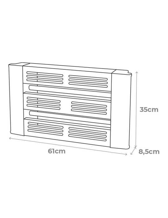 Atrapa Insectos con Placa Adhesiva, Uso Interior, 2 x 15W, 100 m², 61 x 8,5 x 35 cm EDM