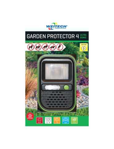 Ahuyentador de Animales Ultrasónico y Flash para Exterior WEITECH 2