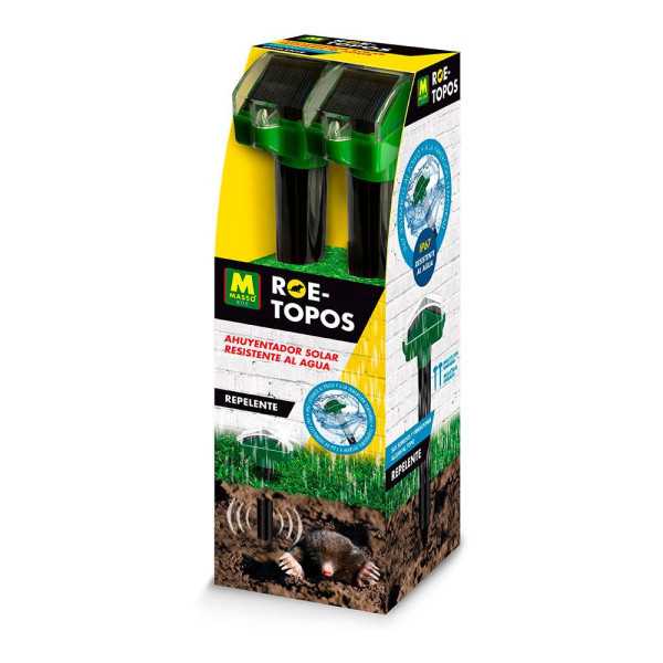 Repelente Solar para Topos Resistente al Agua, 2 uds MASSÓ