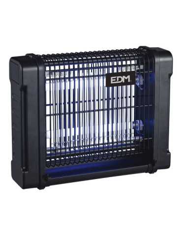 Mata Insectos Profesional Eléctrico, Color Negro, 2 x 6W, 30 m², 31,6 x 10 x 26,5 cm, 340° EDM