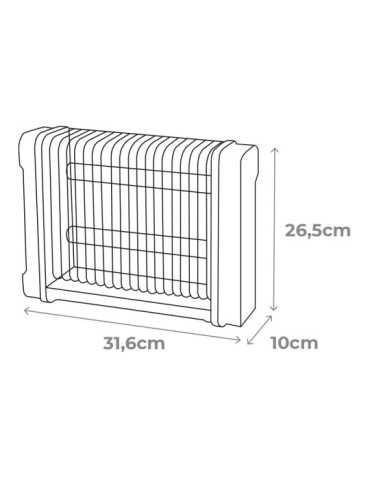 Mata Insectos Profesional Eléctrico, Color Negro, 2 x 6W, 30 m², 31,6 x 10 x 26,5 cm, 340° EDM 2