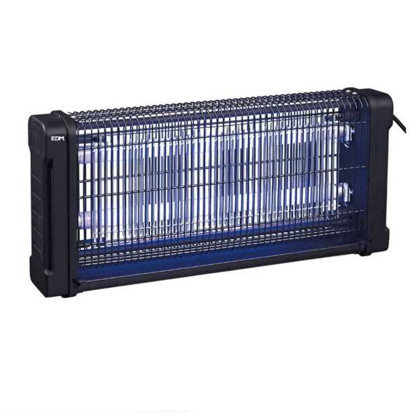 Mata Insectos Profesional Eléctrico, Color Negro, 2 x 10W, 80 m², 43,7 x 10 x 26,5 cm 340° EDM