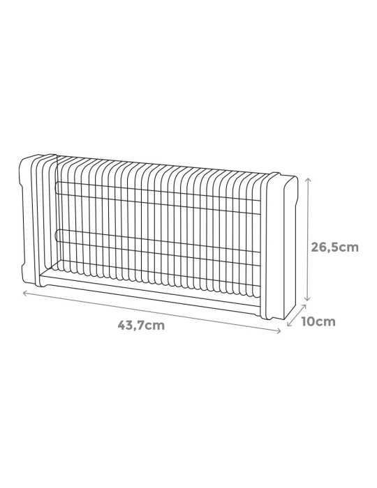 Mata Insectos Profesional Eléctrico, Color Negro, 2 x 10W, 80 m², 43,7 x 10 x 26,5 cm 340° EDM