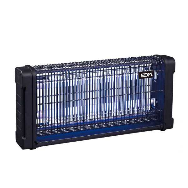Mata Insectos Profesional Eléctrico, Color Negro, 2 x 15W, 100 m², 54,2 x 10 x 26,5 cm 340° EDM