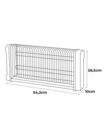 Mata Insectos Profesional Eléctrico, Color Negro, 2 x 15W, 100 m², 54,2 x 10 x 26,5 cm 340° EDM 2