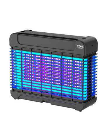 Mata Insectos Profesional Electrónico con LED, Color Negro, 10W, 100 m², 31,6 x 10 x 26,3 cm EDM