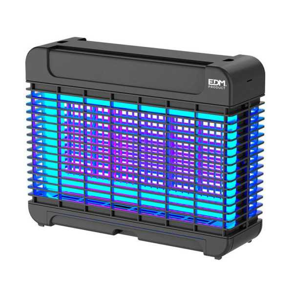 Mata Insectos Profesional Electrónico con LED, Color Negro, 10W, 100 m², 31,6 x 10 x 26,3 cm EDM