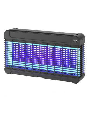 Mata Insectos Profesional Electrónico con LED, Color Negro, 13W, 300 m², 47 x 10 x 26,3 cm EDM