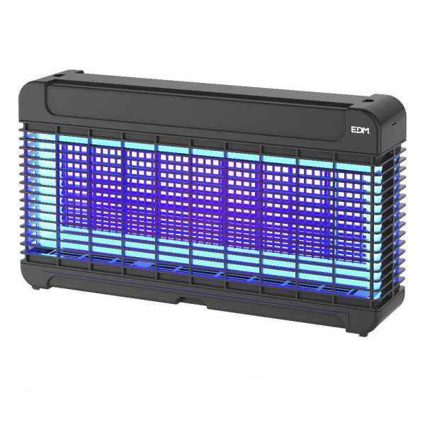 Mata Insectos Profesional Electrónico con LED, Color Negro, 13W, 300 m², 47 x 10 x 26,3 cm EDM