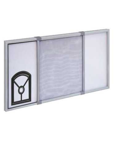 Mosquitera con Marco Extensible con Gatera, Blanca, 2 piezas 70 x 50 cm IRS