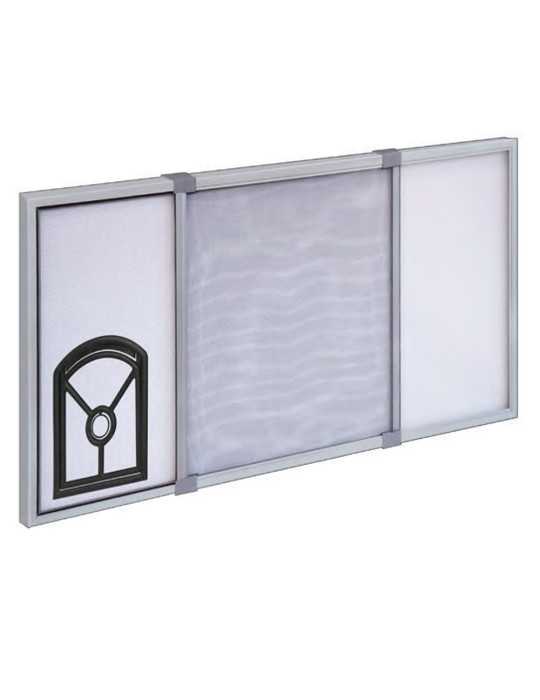 Mosquitera con Marco Extensible con Gatera, Blanca, 2 piezas 70 x 50 cm IRS