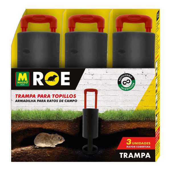 Trampa Mecánica para Topillos, 3 uds MASSÓ