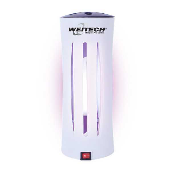 Atrapa Insectos Voladores con Luz UV y Trampa Adhesiva, 9 W, Ø12 x 29,7 cm WEITECH