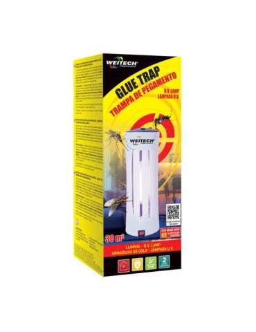 Atrapa Insectos Voladores con Luz UV y Trampa Adhesiva, 9 W, Ø12 x 29,7 cm WEITECH 2