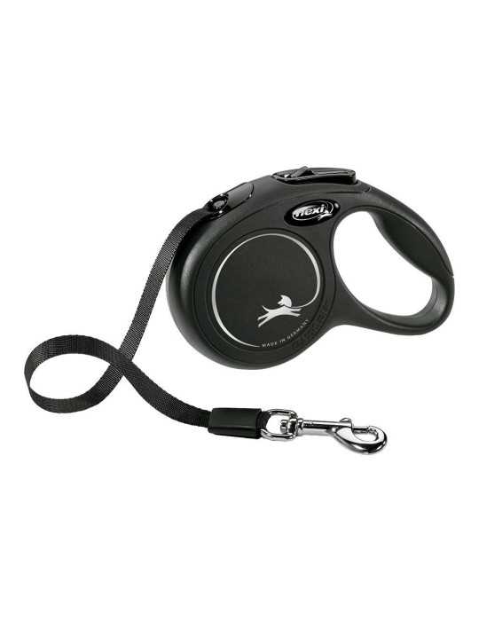 Correa Extensible Classic Negra, Cinta 5 m, L, Hasta 50 Kg FLEXI