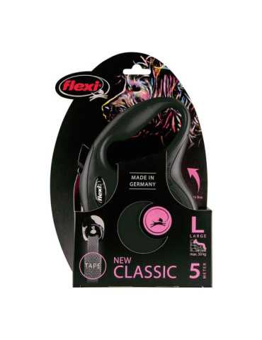 Correa Extensible Classic Negra, Cinta 5 m, L, Hasta 50 Kg FLEXI 2
