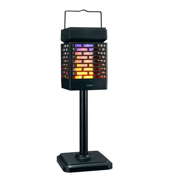 Lámpara Solar Recargable Mata Mosquitos, Negra, 108 x 108 x 172-775 mm COATI