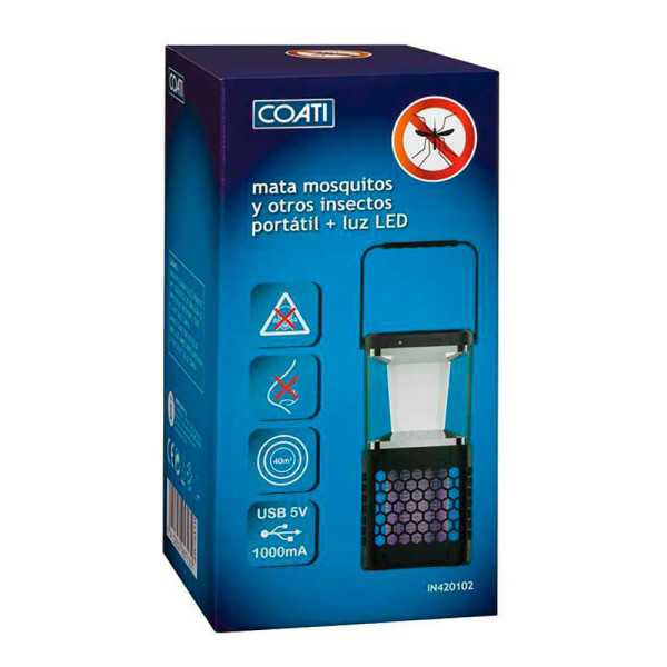 Farol Solar Recargable Mata Mosquitos 40 m² + Luz LED COATI