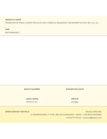 Transportín Travel Puerta Metalica con Cierre de Seguridad con Normativa Iata 48 x 32 x 31 cm NAYECO 2