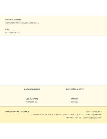 Comedero Tolva Nuvola Plus 11 L NAYECO 2