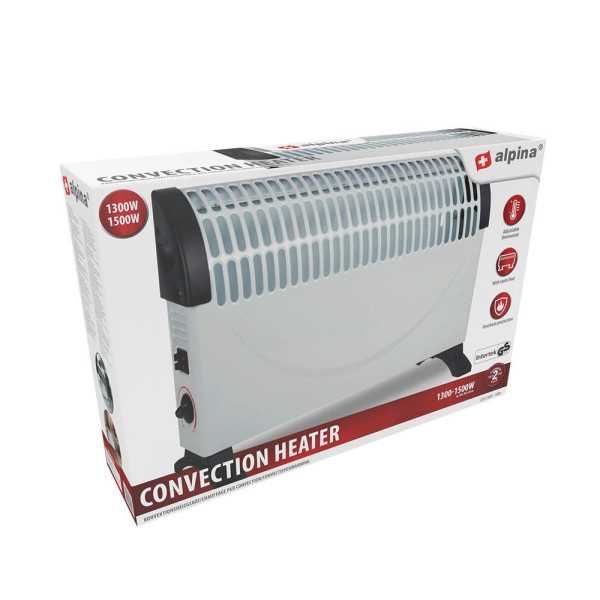 Convector 650 / 850 / 1500 W, Blanco, 50 x 18 x 33 cm ALPINA