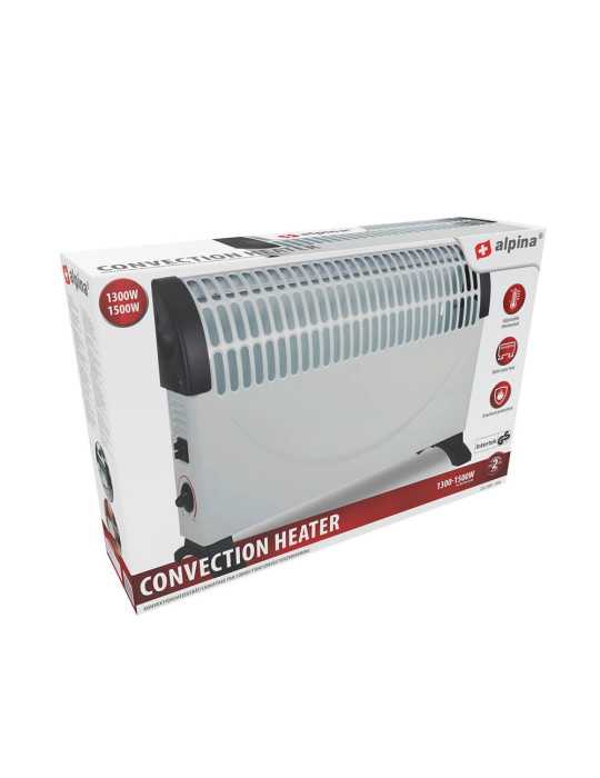 Convector 650 / 850 / 1500 W, Blanco, 50 x 18 x 33 cm ALPINA