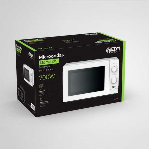 Microondas 700 W Blanco 20 l EDM
