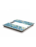 Báscula de Baño Electrónica con Batería Recargable Cárga Máxima 180 kg Modelo Estampado Azul LAICA