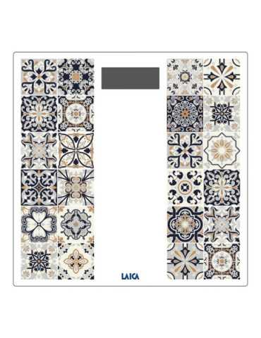 Báscula de Baño Electrónica con Batería Recargable Cárga Máxima 180 kg Modelo Estampado Marrón LAICA 2