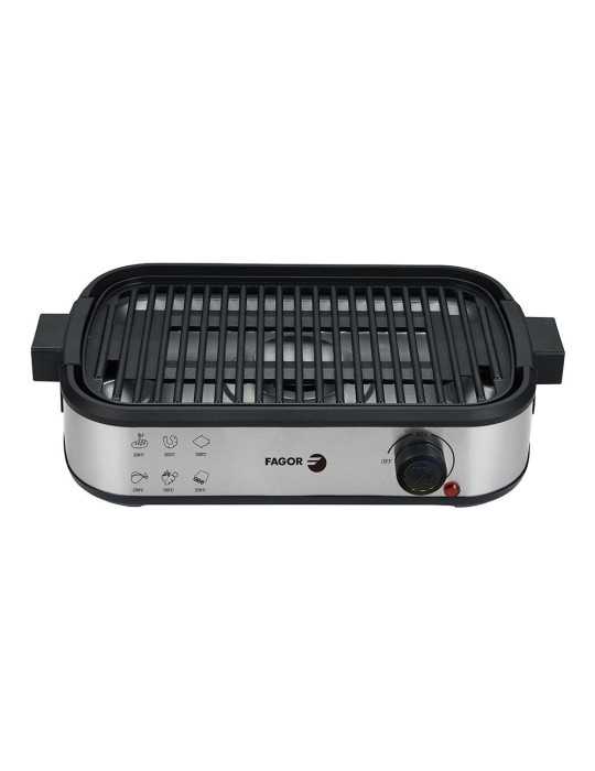 Parrilla Eléctrica Smokeless con Extractor de Humo 1800 W 44 x 27 x 10,5 cm FAGOR