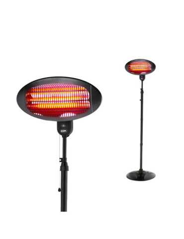 Estufa de Cuarzo de Exterior 2000 W Soporte A Pared + Pie EDM