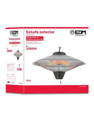 Estufa de Cuarzo de Exterior 2100 W para Techo EDM 2