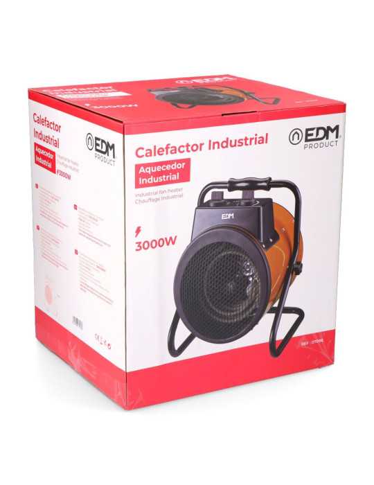 Calefactor Industrial 1500 - 3000 W, 31 x 27 x 35 cm EDM