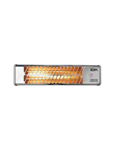 Estufa de Cuarzo Orientable 600 / 1200 W Modelo Cromo, 53,5 x 6 x 13,5 cm EDM