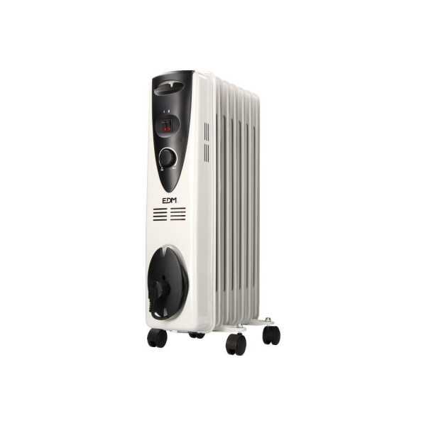 Radiador de Aceite 1500 W con 7 Elementos, 37 x 16,5 x 73 cm EDM