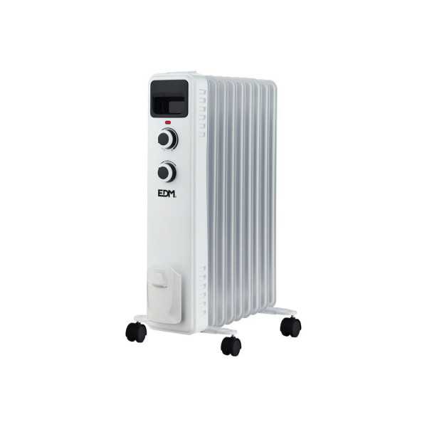 Radiador de Aceite 2000 W con 9 Elementos, 41 x 25 x 60 cm EDM