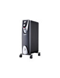 Radiador sin Aceite 500 / 1000 / 1500 W con 8 Elementos, Modelo Black Edition, 46 x 24 x 64 cm EDM