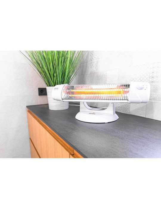 Estufa de Cuarzo de Suelo 600 / 1200 W, 55,5 x 15 x 20 cm EDM