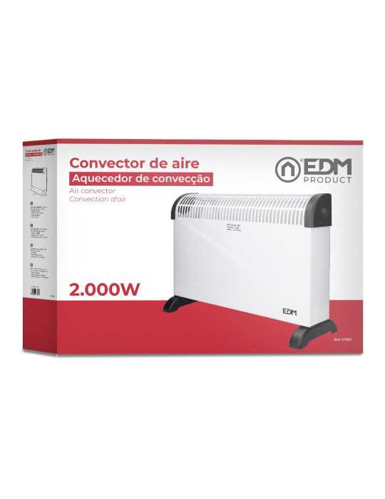 Convector de Aire Modelo Básico 2000 W, 62,5 x 14 x 49 cm EDM